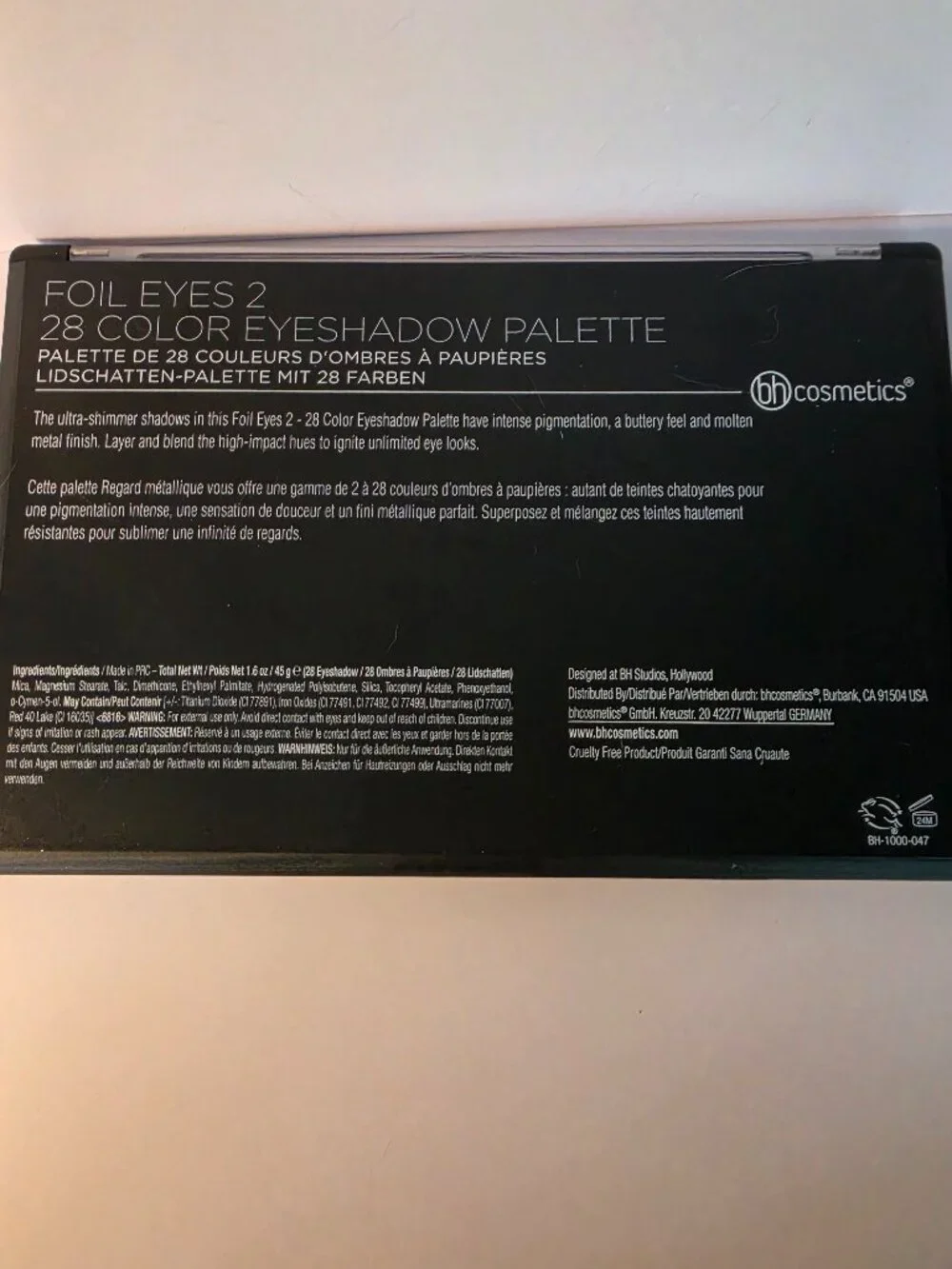 BH Cosmetics Foil Eyes 2 Eyeshadow Palette